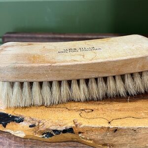 vintage boot shine brush Seven-Eleven 100% PURE HORSEHAIR